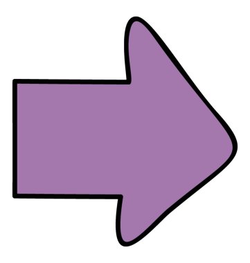 Sağ ok simgesi, düz tasarım vektörü