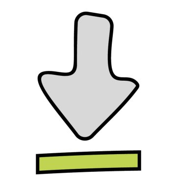 Doodle tasarımında indirme simgesi