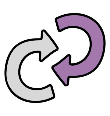 El çizilmiş veri eşitleme simgesi, dosya kavramını paylaşma