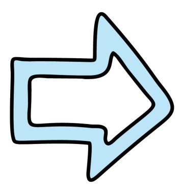 Sağ ok simgesi, düz tasarım vektörü