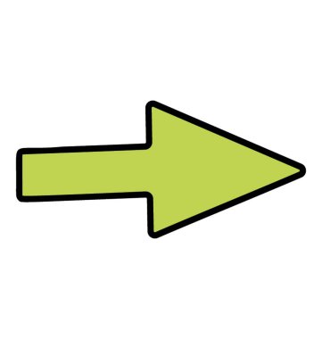 Sağ ok simgesi, düz tasarım vektörü