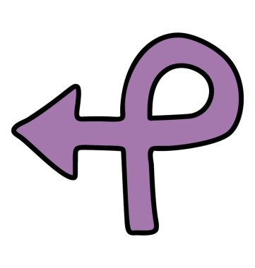 Bent ok, doodle tasarım simgesi