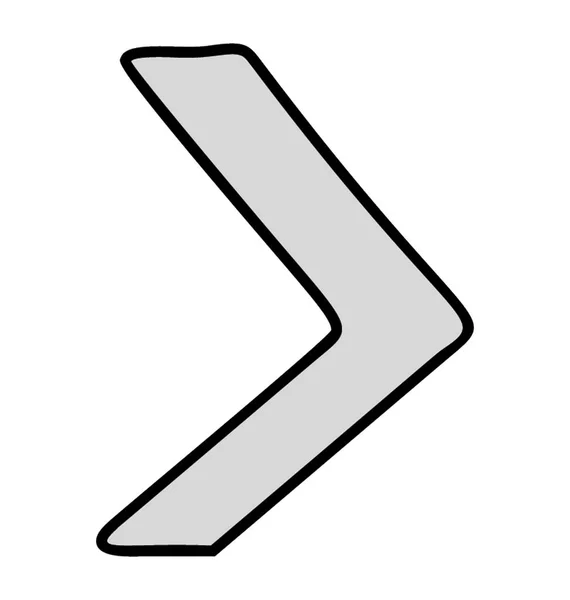Doodle ikon af retning pil isoleret på hvid baggrund – Stock-vektor