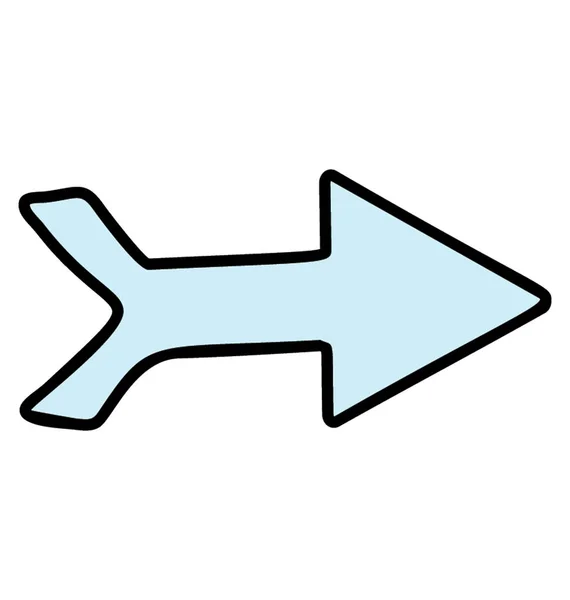 Icono de flecha derecha, doodle vector de diseño — Archivo Imágenes Vectoriales