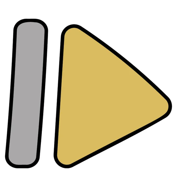 Pausa och spela upp-knappen, Doodle design Arrow — Stock vektor