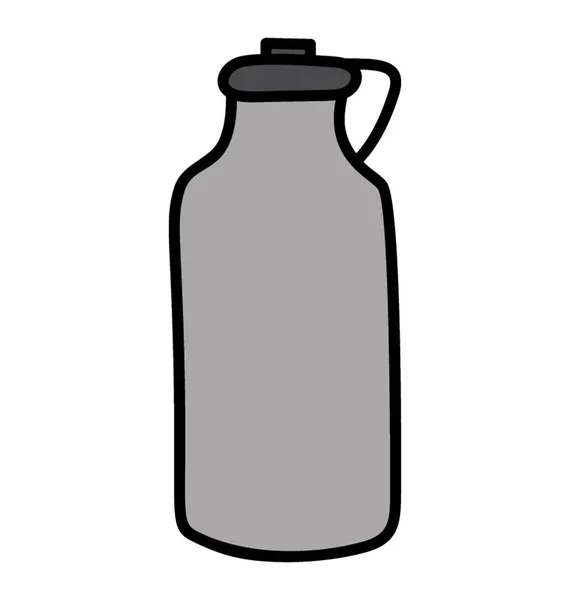 Water bottle, doodle design icon — Stock Vector