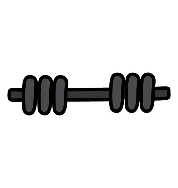 Doodle icon design of dumbbell — Stock Vector