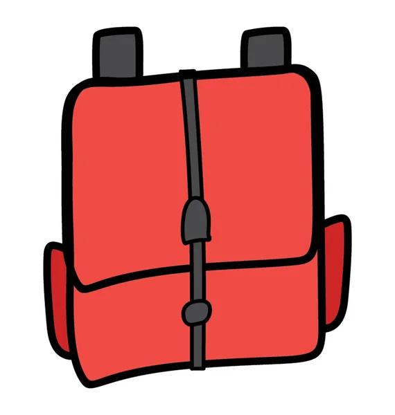 Backpack icon vector in doodle design — Stock Vector