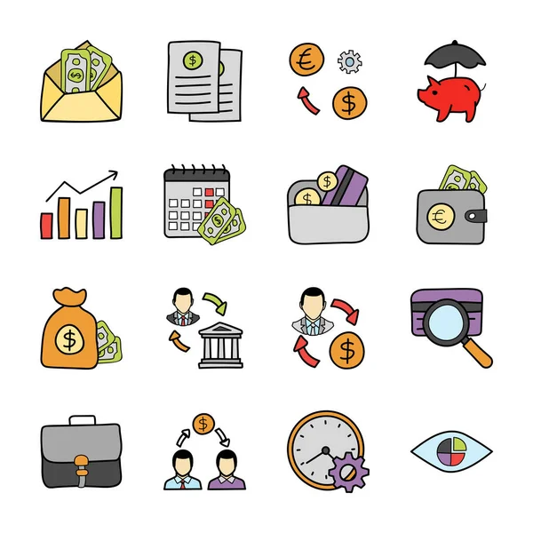Finans Ve Bankacılık İkonları Koleksiyonu