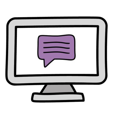 Sohbet balonu ile alıcı, arama konuşma simgesi