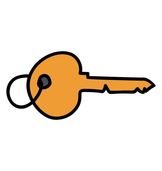 Ikona klucza w projekcie Doodle. — Wektor stockowy