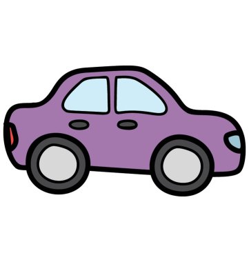 Araba simgesinin Doodle vektör tasarımı.