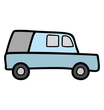 Jeep simgesidoodle vektör tasarımı.