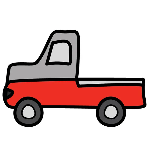 Pickup, transportadora de bagagem no projeto doodle. — Vetor de Stock