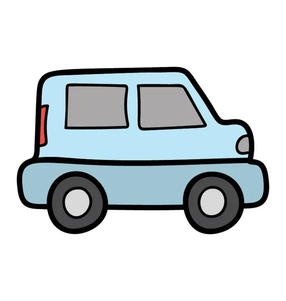 Conception vectorielle Doodle de l'icône de la jeep . — Image vectorielle