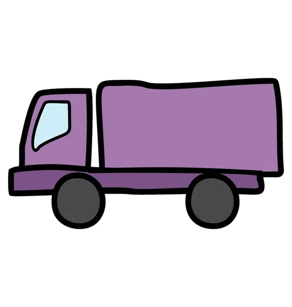 运卡车图标的涂鸦矢量设计. — 图库矢量图片