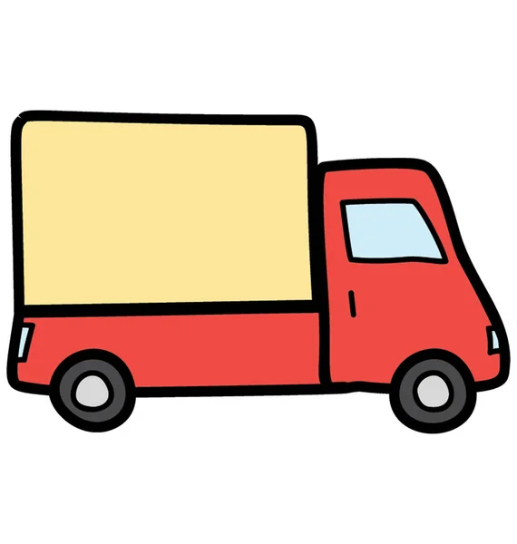 Doodle design vetorial do ícone do caminhão de entrega . — Vetor de Stock