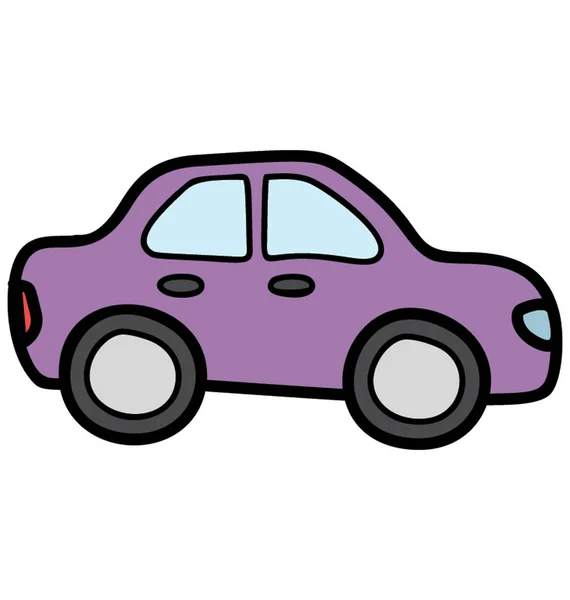 Diseño vectorial de Doodle del icono del coche . — Vector de stock