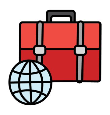 Portföy ile Küre, küresel iş simgesi