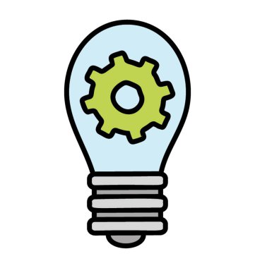 Doodle tasarımında yaratıcı fikir vektörü.