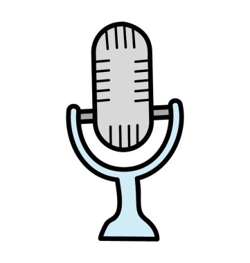 Mikrofon simgesi, doodle simgesi tasarımı