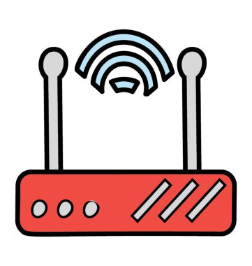 Wifi router doodle simge tasarımı