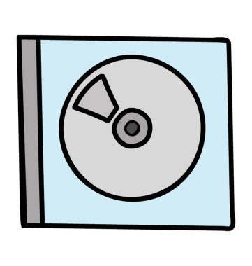 Beyaz arka planda yalıtılmış karalama sabit disk simgesi.