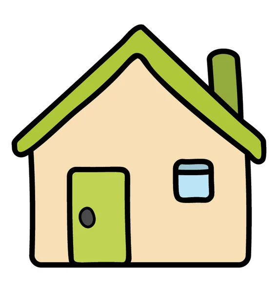 Huis icoon in doodle design. — Stockvector