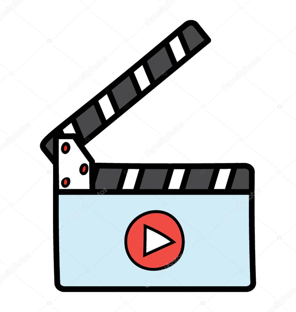 Doodle design of clapperboard icon