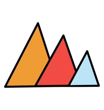 Dağ grafik doodle vektör