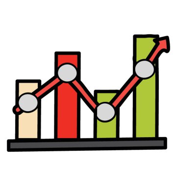 Beyaz arka planda yalıtılmış denetim grafiği simgesi