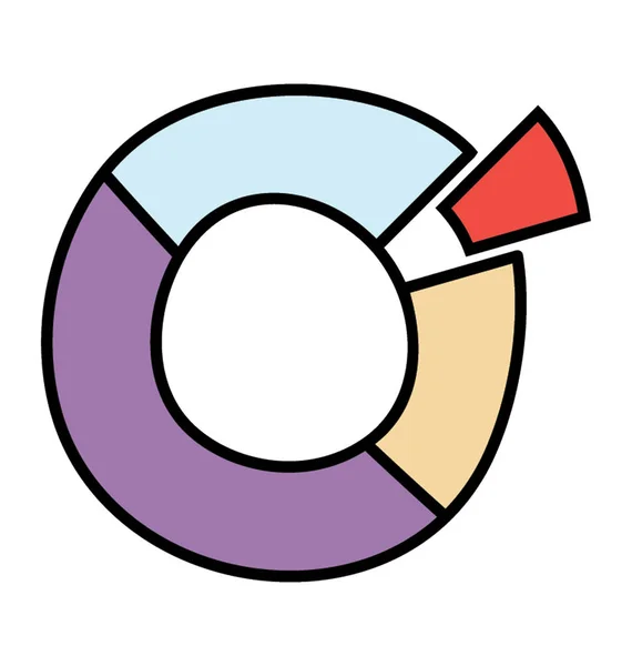 Diagrama circular, gráficos del gráfico circular — Vector de stock