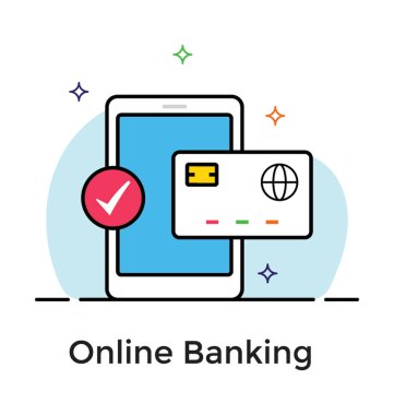 Online bankacılık düz simgesi
