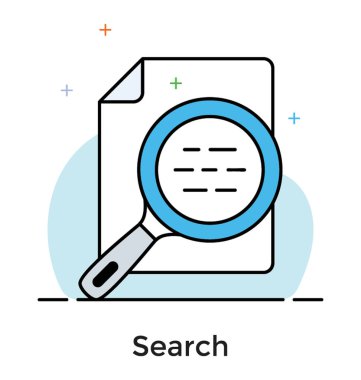 Arama içeriğinin düz simge tasarımı