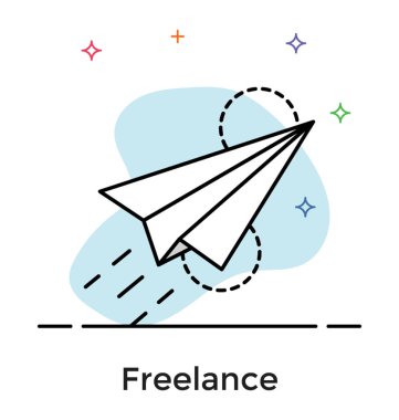 Serbest düz simge tasarımı