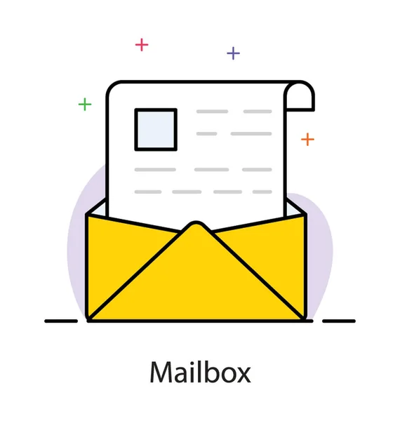 Business e-mail icon geïsoleerd op witte achtergrond — Stockvector