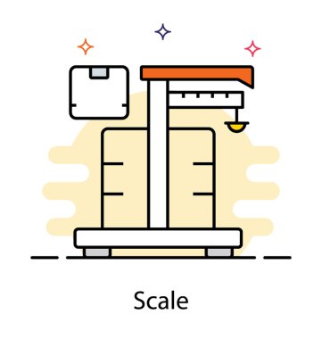 Ağırlık ölçeği simgesi, düz tasarım