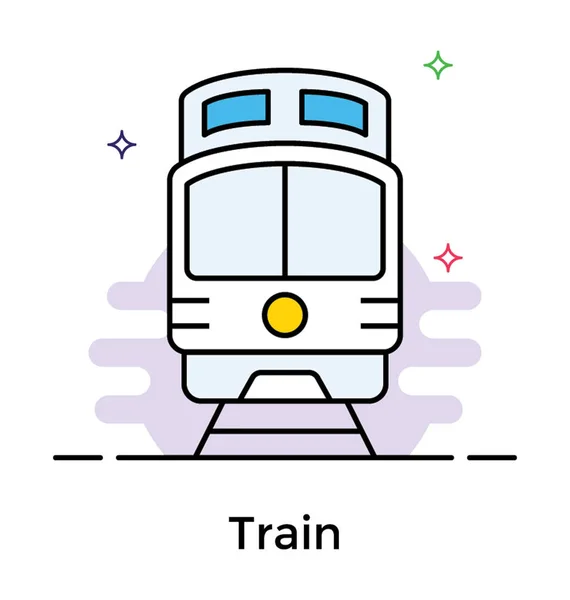 Vlaku ikona, plochých vector — Stockový vektor