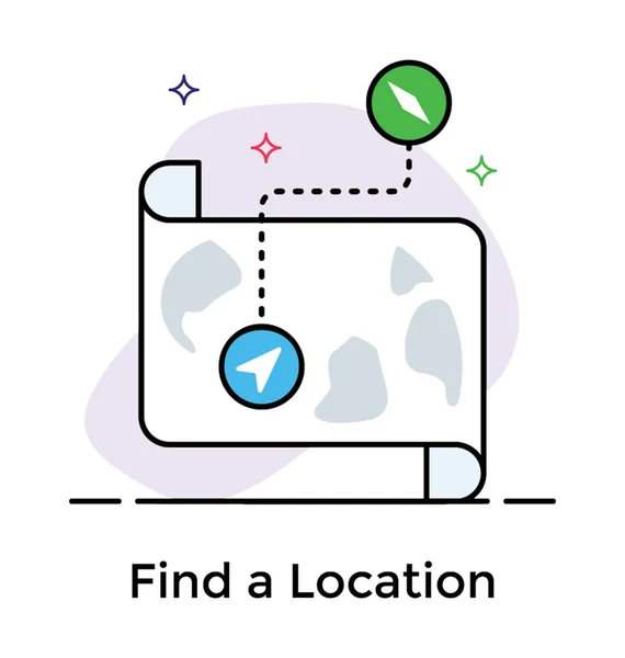 Mapa ubicación vector, icono plano — Vector de stock