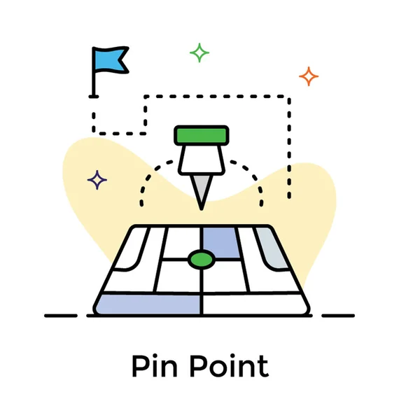 Ícone de localização, vetor plano — Vetor de Stock