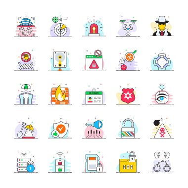 Güvenlik Koruması Simgeleri Paketi