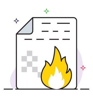 Verilerin düz tasarımı yok simgesi.