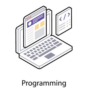 Web programlama simgesi, biyometrik tasarım.