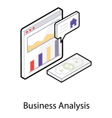 İş web sitesi simgesi tasarımı isometrik tarzda