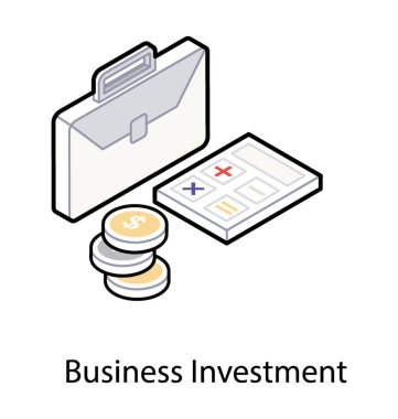 İş yatırım simgesi tasarımı, biyometrik vektör