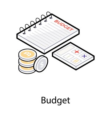 Bütçe simgesi tasarımı, biyometrik vektör