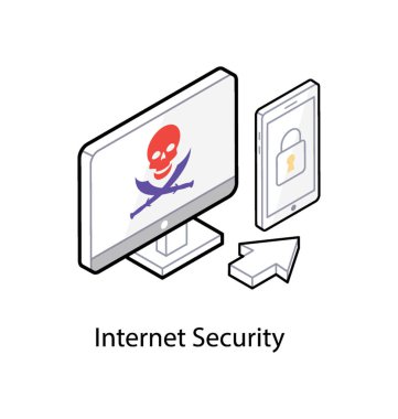 İnternet güvenlik tasarımı, izometrik simge