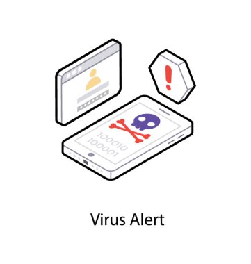 Virüs uyarı vektörü, otometrik simge