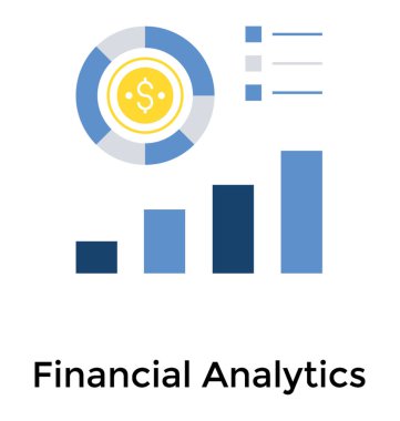 Düz tasarımda finansal grafik