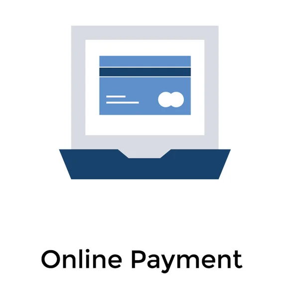 Online betalen in plat ontwerp — Stockvector